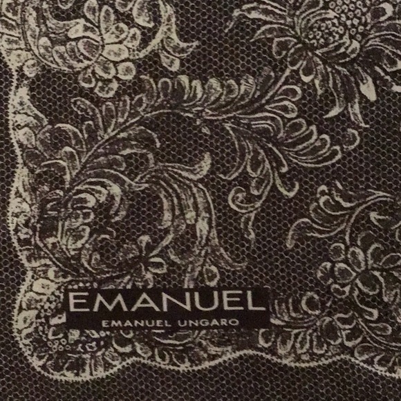 Emmanuel Ungaro Floral 100% Silk Square Scarf - Picture 1 of 2